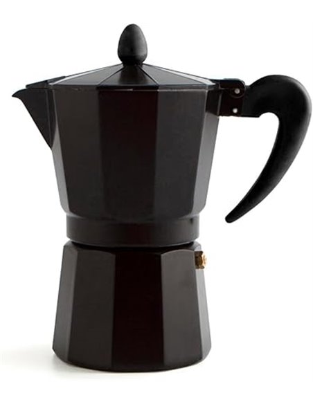 Quid Black Coffee Cafetera Aluminio 3 Tazas Aluminio Apto Vitrocerámica Apto Inducción Normativa Seguridad Garantizada