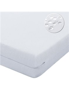 CandidoPenalba Funda Colchon Absorbente. Protector Colchon Cremallera. Barrera Antiacaros. Cubre Colchon Rizo Desenfundable. Fab