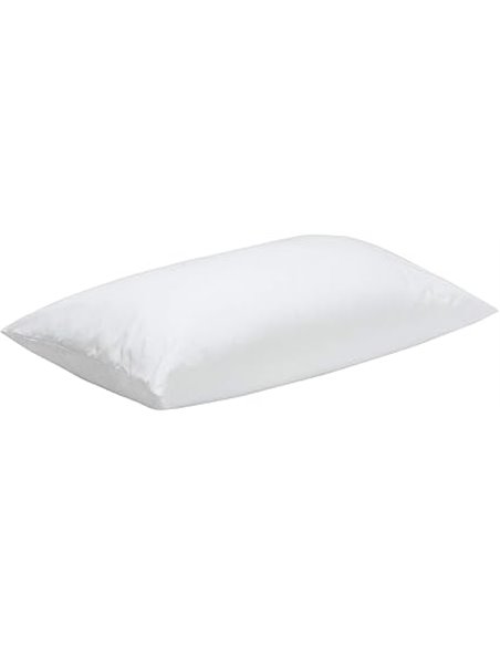 Pikolin Home - Almohada de Fibra Hipoalergénica - Funda Exterior de Algodón con Tratamiento Antiácaros - Firmeza Baja
