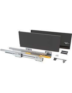 EMUCA - Kit de cajón para Cocina o baño con guias de extracción Total y Cierre Suave