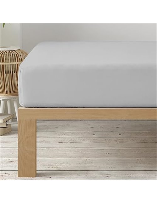 Degrees home - Collection - Sábana Bajera 105 x 190 x 33- Ajustable - Microfibra de poliéster cepillada - Gris