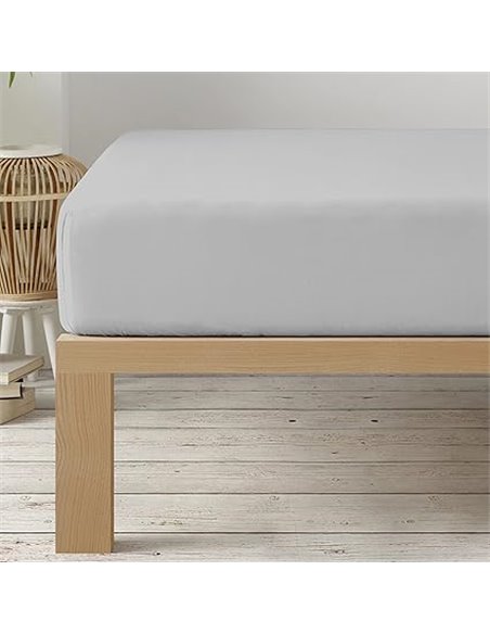 Degrees home - Collection - Sábana Bajera 105 x 190 x 33- Ajustable - Microfibra de poliéster cepillada - Gris
