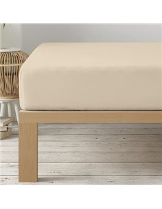 Degrees home - Collection - Sábana Bajera 150 x 200 x 33- Ajustable - Microfibra de poliéster cepillada - Beige