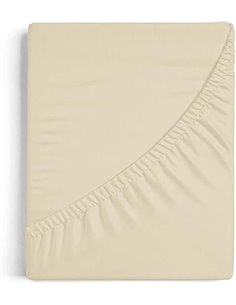 Burrito Blanco | Sábana Ajustable | Cama de 80cm. (+Medidas Disponibles) | 50% Algodón - 50% Poliéster | Diseño A7 | Color Beige