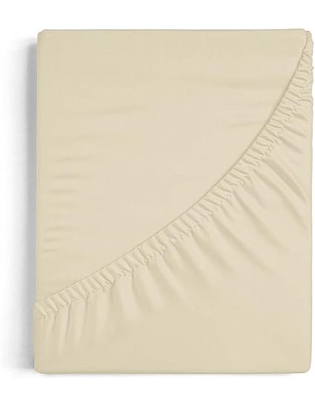Burrito Blanco | Sábana Ajustable | Cama de 80cm. (+Medidas Disponibles) | 50% Algodón - 50% Poliéster | Diseño A7 | Color Beige