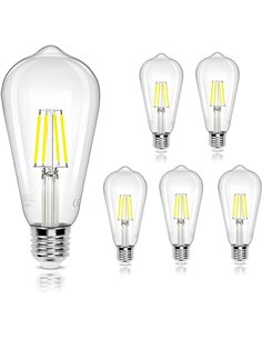 Aigostar Bombilla LED E27 con Filamento