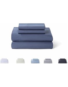 Todocama – Juego de Sábanas de 4 Piezas - 5003 - Sábana Bajera Ajustable - Encimera - Dos Fundas de Almohada de 50x80cm. (Cama 9