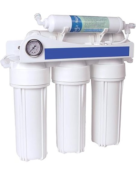 EUR-50 Equipo de Osmosis Inversa de 5 Etapas para uso doméstico. Incluye filtro