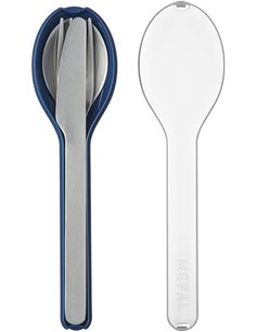 Mepal - Juego de Cubiertos de 3 Piezas Ellipse - Cuberteria para llevar - Consta de cuchillo