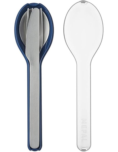 Mepal - Juego de Cubiertos de 3 Piezas Ellipse - Cuberteria para llevar - Consta de cuchillo