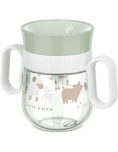 Mepal - Vaso entrenador 360° Mio Little Dutch - A prueba de fugas - Borde de 360° para beber por ambos lados - Asas fáciles - Ci