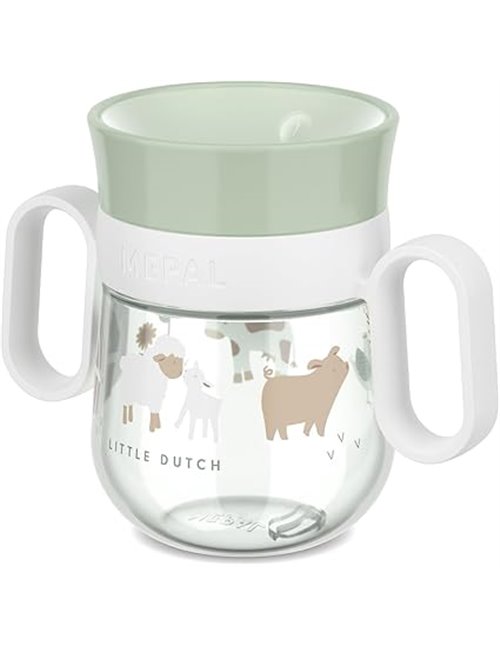 Mepal - Vaso entrenador 360° Mio Little Dutch - A prueba de fugas - Borde de 360° para beber por ambos lados - Asas fáciles - Ci
