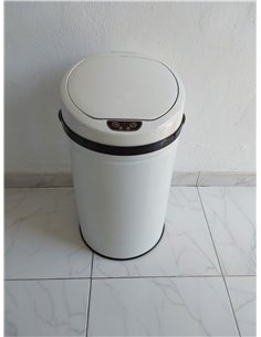 ECHTWERK Papelera, papelera con sensor, papelera eléctrica, sensor de movimiento por infrarrojos, cuerpo de acero inoxidable, IN 2