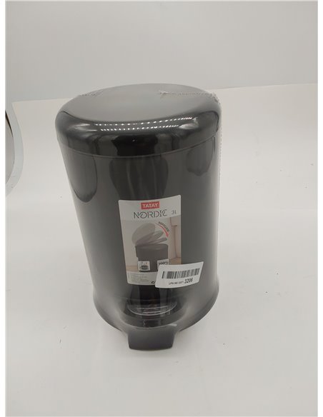 Tatay Papelera Baño con Pedal de Acero Inoxidable, 3L de Capacidad, Interior Extraíble, Cierre con Caída Amortiguada, Libre de B