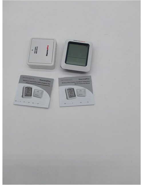 ThermoPro TP60S Termómetro Higrometro Digital para Interior y Exterior Termohigrómetro Inalámbrica con Sensor Remoto para Hogar 