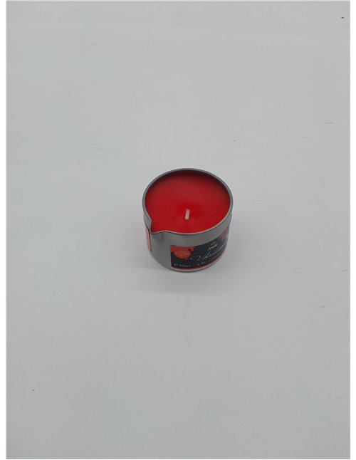 VIBRATISSIMO vela S/M Burning Red 50 ml I vela de cera de baja fusión color rojo I cera de vela de calidad sin olor I vela de go