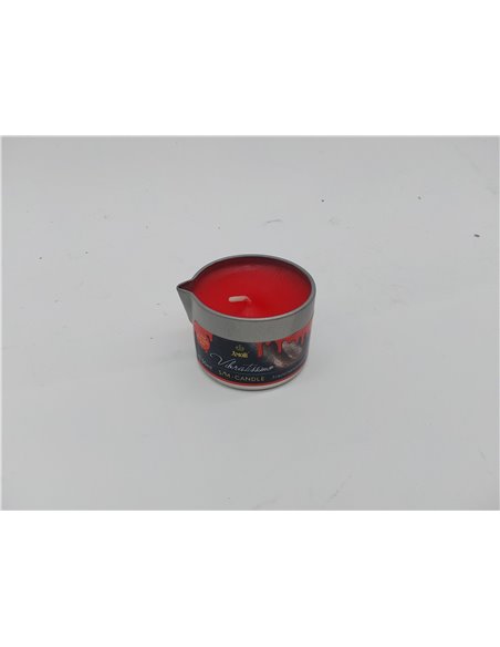VIBRATISSIMO vela S/M Burning Red 50 ml I vela de cera de baja fusión color rojo I cera de vela de calidad sin olor I vela de go