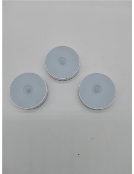 Electight 3 Pack Luz Nocturna LED Recargable por USB, Sensor de Movimiento para Interiores, 8 LED, 3 Modos (AUTO/ON/Off), para D