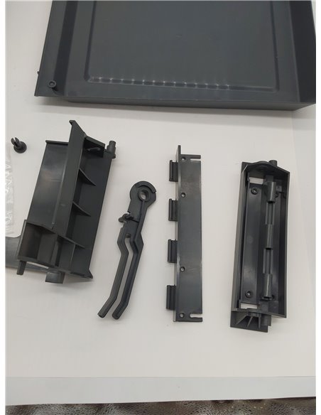 ELLETIPI Pbn asg34 Linea Swing 2.0 Papelera automática de Puerta de plástico Grande Capacidad 18 litros, Nailon satinadas, Gris 