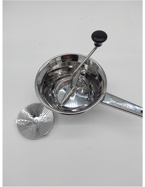 Moulinex Classic - Molinillo de verduras manual, incluye dos parrillas, acero inoxidable, tamaño pequeño, apto para lavavajillas