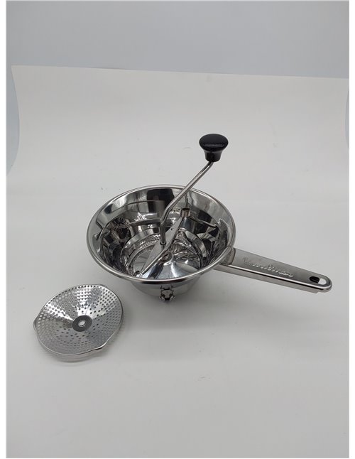 Moulinex Classic - Molinillo de verduras manual, incluye dos parrillas, acero inoxidable, tamaño pequeño, apto para lavavajillas