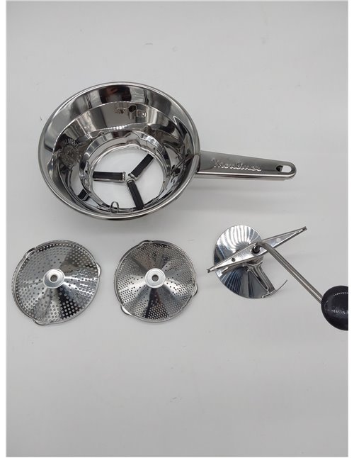 Moulinex Classic - Molinillo de verduras manual, incluye dos parrillas, acero inoxidable, tamaño pequeño, apto para lavavajillas