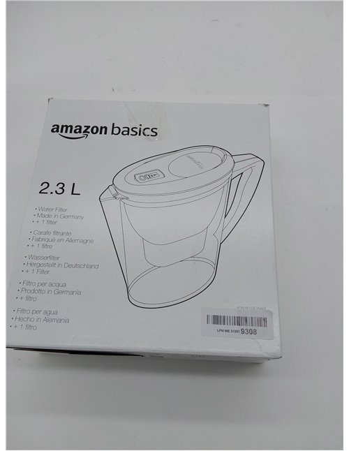 Amazon Basics Jarra de filtrado de agua (2,3 L) - Negro