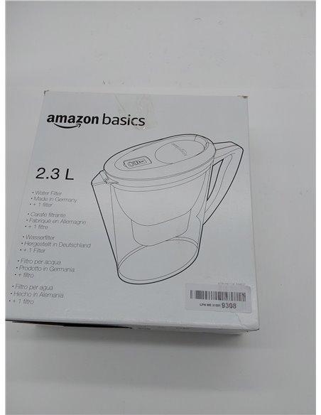 Amazon Basics Jarra de filtrado de agua (2,3 L) - Negro