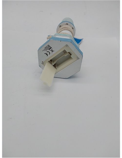 OOTB Faro de Madera con 8 LED Blancas, 10.5 x 29.5 cm