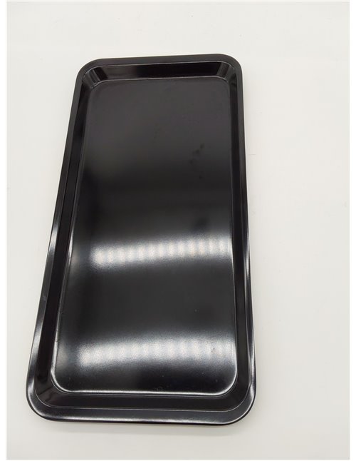 H&H Bandeja Rectangular Melamina Color Negro 40x20x2 Cm