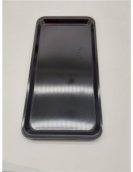 H&H Bandeja Rectangular Melamina Color Negro 40x20x2 Cm