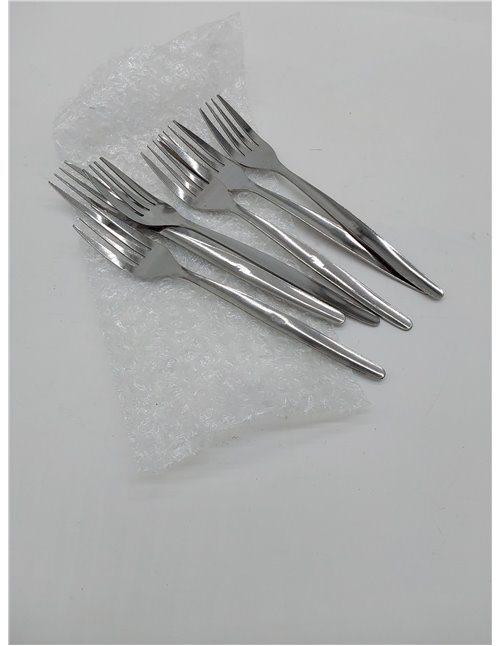 Amefa Set 6 tenedores mesa, Acero inoxidable 18/0, Espeso 1,8 mm, Azul, Tenedor