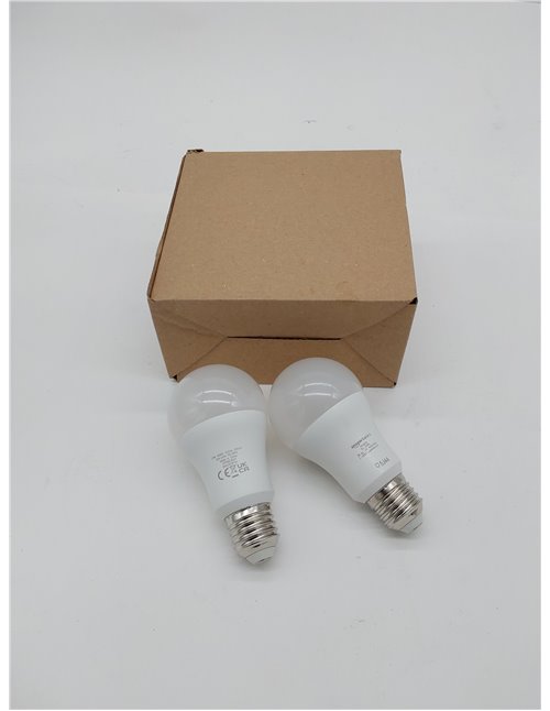 Amazon Basics Bombilla rosca Edison LED E27, 13 W (equivalente a 100 W), blanco frío, no regulable, paquete de 2, CRI80