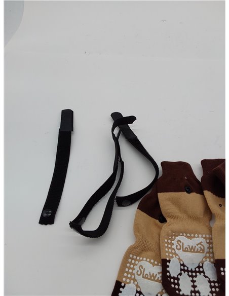 SlowTon Calcetines Antideslizantes para Perros, Protector de Patas para Pisos de Madera de pavimento Caliente, Pinzas Ajustables