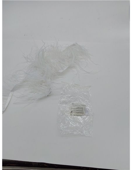 Sowder - Ribete de plumas de avestruz con cinta de satén para vestidos, costura, manualidades, disfraces, decoración paquete de 