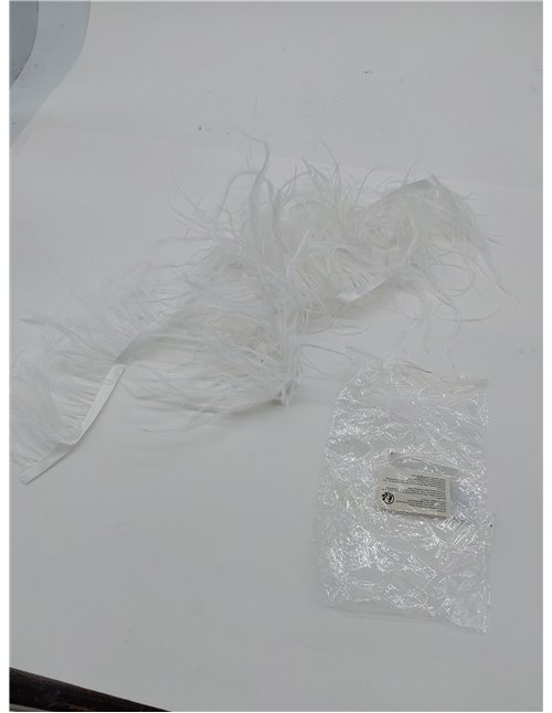 Sowder - Ribete de plumas de avestruz con cinta de satén para vestidos, costura, manualidades, disfraces, decoración paquete de 
