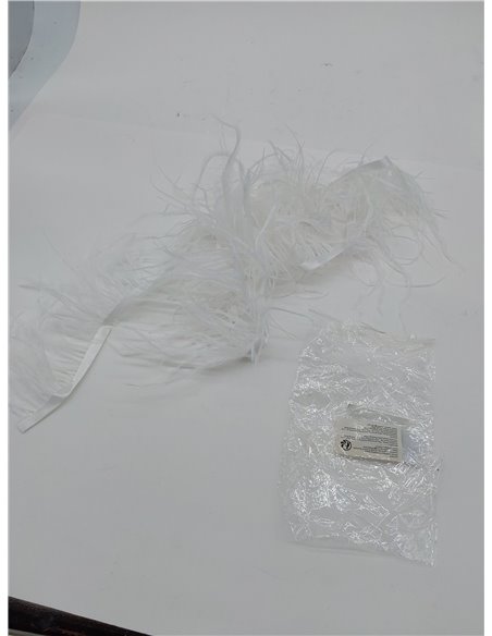 Sowder - Ribete de plumas de avestruz con cinta de satén para vestidos, costura, manualidades, disfraces, decoración paquete de 