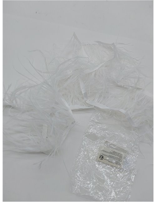 Sowder - Ribete de plumas de avestruz con cinta de satén para vestidos, costura, manualidades, disfraces, decoración paquete de 