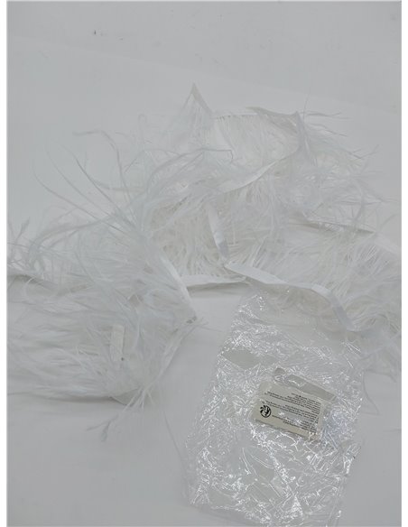 Sowder - Ribete de plumas de avestruz con cinta de satén para vestidos, costura, manualidades, disfraces, decoración paquete de 