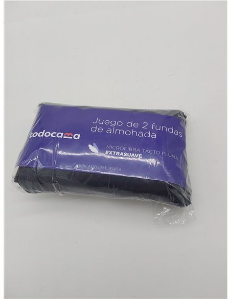 Todocama – Juego de 2 Fundas de Almohada, Microfibra Extra Suave, hipoalergénicas. Juego de 2-150x40 cm Gris Oscuro 