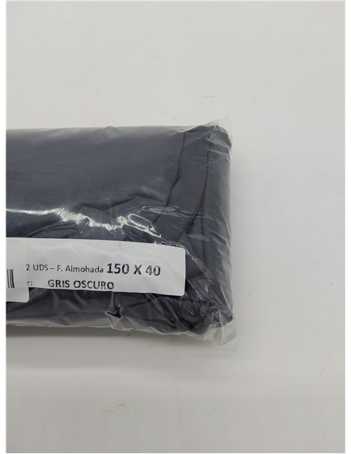 Todocama – Juego de 2 Fundas de Almohada, Microfibra Extra Suave, hipoalergénicas. Juego de 2-150x40 cm Gris Oscuro 