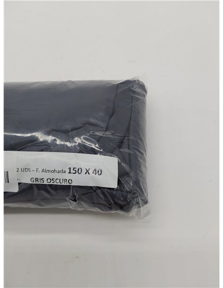 Todocama – Juego de 2 Fundas de Almohada, Microfibra Extra Suave, hipoalergénicas. Juego de 2-150x40 cm Gris Oscuro 