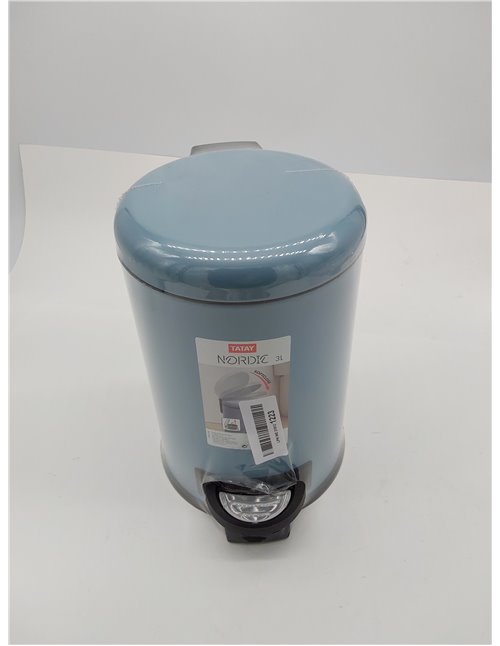 Tatay Papelera Baño con Pedal de Acero Inoxidable, 3L de Capacidad, Interior Extraíble, Cierre con Caída Amortiguada, Libre de B