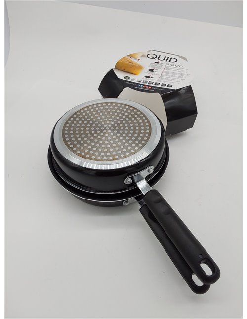 Quid Gastro Fun Sarten Doble Aluminio Estampado 20cm Aluminio Apto Vitrocerámica Apto Inducción 2 Capas Antiadherentes 