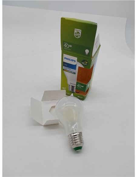 Philips Bombilla LED Mate Philips Eficiente, Casquillo E27 2.3W, 485 Lúmens, Luz Blanca Fría 4000k, Clase Energetica A 