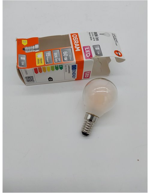 OSRAM LED Retrofit CLASSIC P Bombilla LED , Casquillo E14 , 2700 K , 6,50 W , Equivalente a 60W , Blanco cálido 