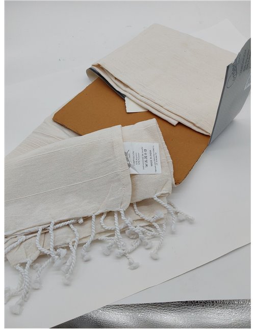 Cardenal Textil - Foulard Multiusos Peñíscola, Plaid para Cama, Manta para Cama, Cubre Sofá, Crudo, 130 x 180 cm 