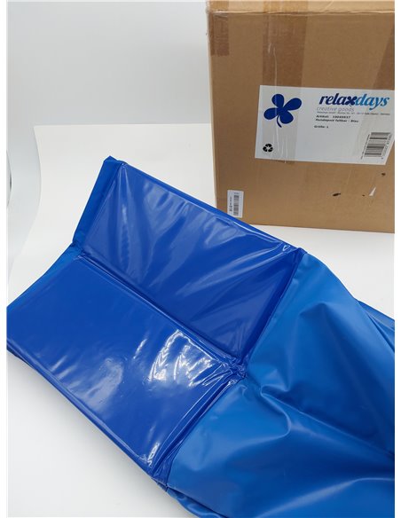Relaxdays Piscina para Perros, Plegable, Bañera con Válvula de Desagüe, Refrescante, PVC y MDF, 30 x 120 cm, Azul 