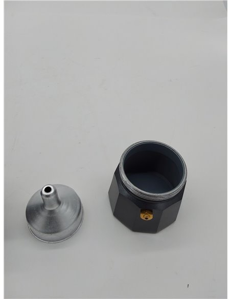 Monix Vitro Noir Cafetera italiana de aluminio 1 taza, apta para todo tipo de cocinas salvo inducción, mango termoresistente 