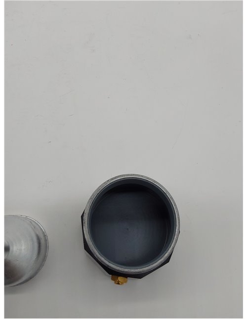 Monix Vitro Noir Cafetera italiana de aluminio 1 taza, apta para todo tipo de cocinas salvo inducción, mango termoresistente 